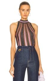 Zimmermann Kaleidoscope Metallic Knit Top at Forward