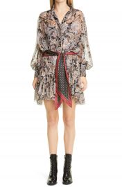 Zimmermann Ladybeetle Long Bishop Sleeve Silk Minidress   Nordstrom at Nordstrom