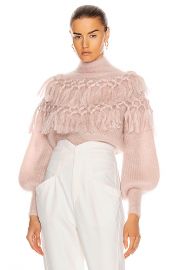 Zimmermann Ladybeetle Tassel Sweater in Ice Pink   FWRD at Forward