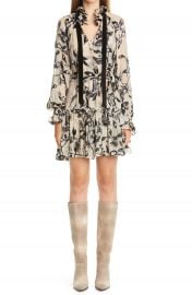 Zimmermann Ladybeetle Tie Neck Long Sleeve Minidress   Nordstrom at Nordstrom