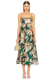 Zimmermann Lexi Midi Dress In Green Palm at Revolve