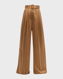 Zimmermann Long Sleeve Silk Wrap Top and Pants at Neiman Marcus