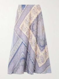 Zimmermann Lucky Bandana Print Relaxed Cotton Button Up Shirt at Net a Porter
