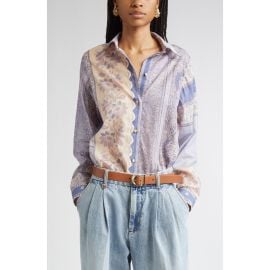 Zimmermann Lucky Bandana Print Relaxed Cotton Button-Up Shirt at Nordstrom
