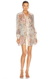 Zimmermann Lucky Bound Mini Dress in Mixed Jacobean   FWRD at Forward