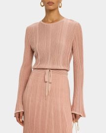 Zimmermann Lucky Long-Sleeve Metallic Top at Neiman Marcus