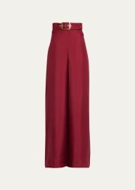 Zimmermann Luminosity Belted Wide Leg Silk Pants at Bergdorf Goodman