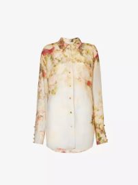 Zimmermann Luminosity Linen Silk Button Up Shirt at Selfridges