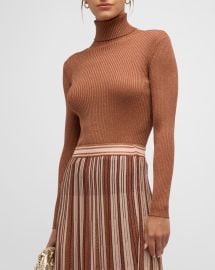 Zimmermann Luminosity Lurex Rayon Top in Tan at Neiman Marcus