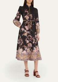 Zimmermann Luna Button Midi Dress at Bergdorf Goodman