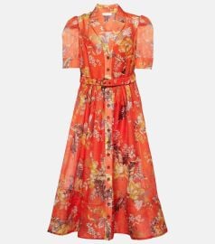 Zimmermann Matchmaker Floral Print Midi Shirtdress at Mytheresa