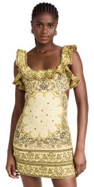 Zimmermann Matchmaker Frilled Mini Dress Yellow Bandana 1 at Shopbop