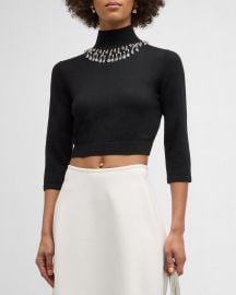 Zimmermann Matchmaker High-Neck Crystal Crop Top at Neiman Marcus