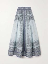 Zimmermann Matchmaker printed midi skirt at Net a Porter