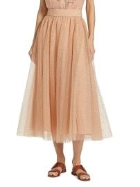 Zimmermann Metallic Dot Tulle Midi Skirt at Saks Fifth Avenue
