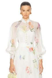 Zimmermann Natura Blouse in Multi Botanical Ivory FWRD at FWRD