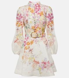 Zimmermann Natura Buttoned Mini Dress at Mytheresa