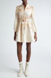 Zimmermann Natura Buttoned Mini Dress at Nordstrom