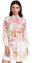 Zimmermann Natura Buttoned Mini Dress Kaleidoscope Garden 2 at Shopbop