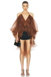 Zimmermann Natura Gathered Top in Toffee FWRD at FWRD