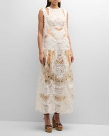 Zimmermann Natura Lace Patch Tank Dress at Neiman Marcus