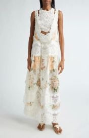 Zimmermann Natura Lace Patch Tank Dress at Nordstrom