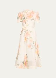 Zimmermann Natura Liftoff Flower Midi Dress - at Bergdorf Goodman