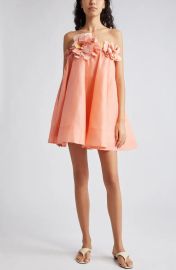 Zimmermann Natura Linen Silk Strapless Minidress at Nordstrom