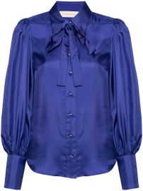 Zimmermann Natura Silk Tie Neck Blouse at Farfetch