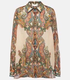 Zimmermann Ottie Oversized Paisley Shirt at Mytheresa