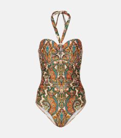 Zimmermann Ottie Wide Link paisley swimsuit at Mytheresa