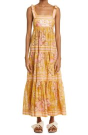 Zimmermann Pattie Tie Shoulder Cotton Maxi Dress at Nordstrom