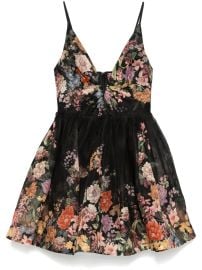 Zimmermann Pavilion Floral Linen Silk Minidress at Farfetch