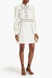 Zimmermann Piped Crepe Mini Shirt Dress at The Outnet