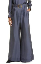 Zimmermann Pleated Wide Leg Silk Pants at Nordstrom