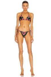 Zimmermann Poppy Mini Tri Bikini Set in Tie Dye Pink FWRD at Forward