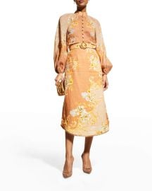 Zimmermann Postcard Lantern Blouse at Neiman Marcus