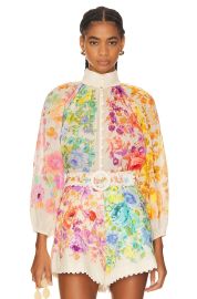 Zimmermann Raie Floral Billow Blouse at Revolve