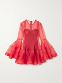 Zimmermann Rebellion Lantern Silk Organza Minidress at Net a Porter