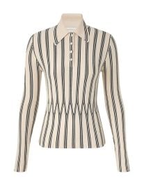 Zimmermann Rebellion Striped Knit Polo Shirt at Zimmermann