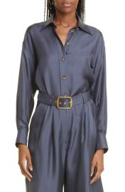 Zimmermann Relaxed Silk Button-Up Shirt at Nordstrom