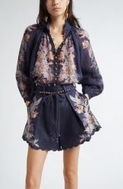 Zimmermann Rhiannon Embroidered Floral Billow Top at Nordstrom