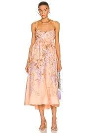 Zimmermann Rosa Bralette Midi Dress in Lilac Wisteria Floral  FWRD at Forward