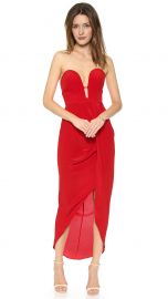 Zimmermann Silk Curve Long Dress in Red at Shopbop