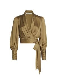 Zimmermann Silk Wrap Front Crop Top at Saks Fifth Avenue
