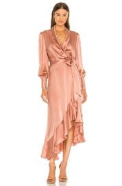 Zimmermann Silk Wrap Midi Dress at Revolve