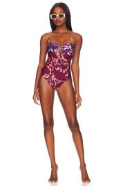 Zimmermann Tiggy Keyhole Tie Front One Piece at Revolve