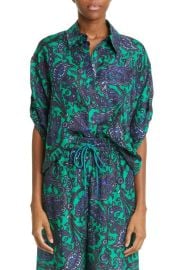 Zimmermann Tiggy Paisley Silk Shirt at Nordstrom