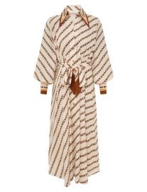 Zimmermann Tuck Midi Shirtdress in Cream Chain at Zimmermann