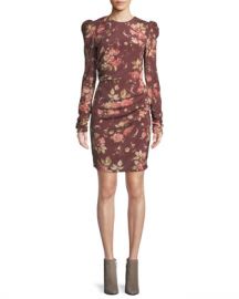 Zimmermann Unbridled Draped Floral-Print Mini Dress at Neiman Marcus